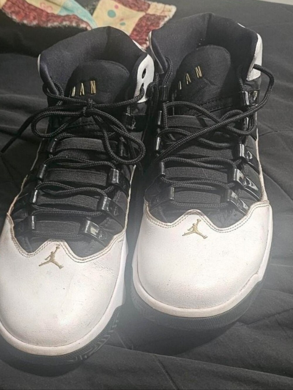 Nike Air Jordan Men's Black and White Basketball Shoes